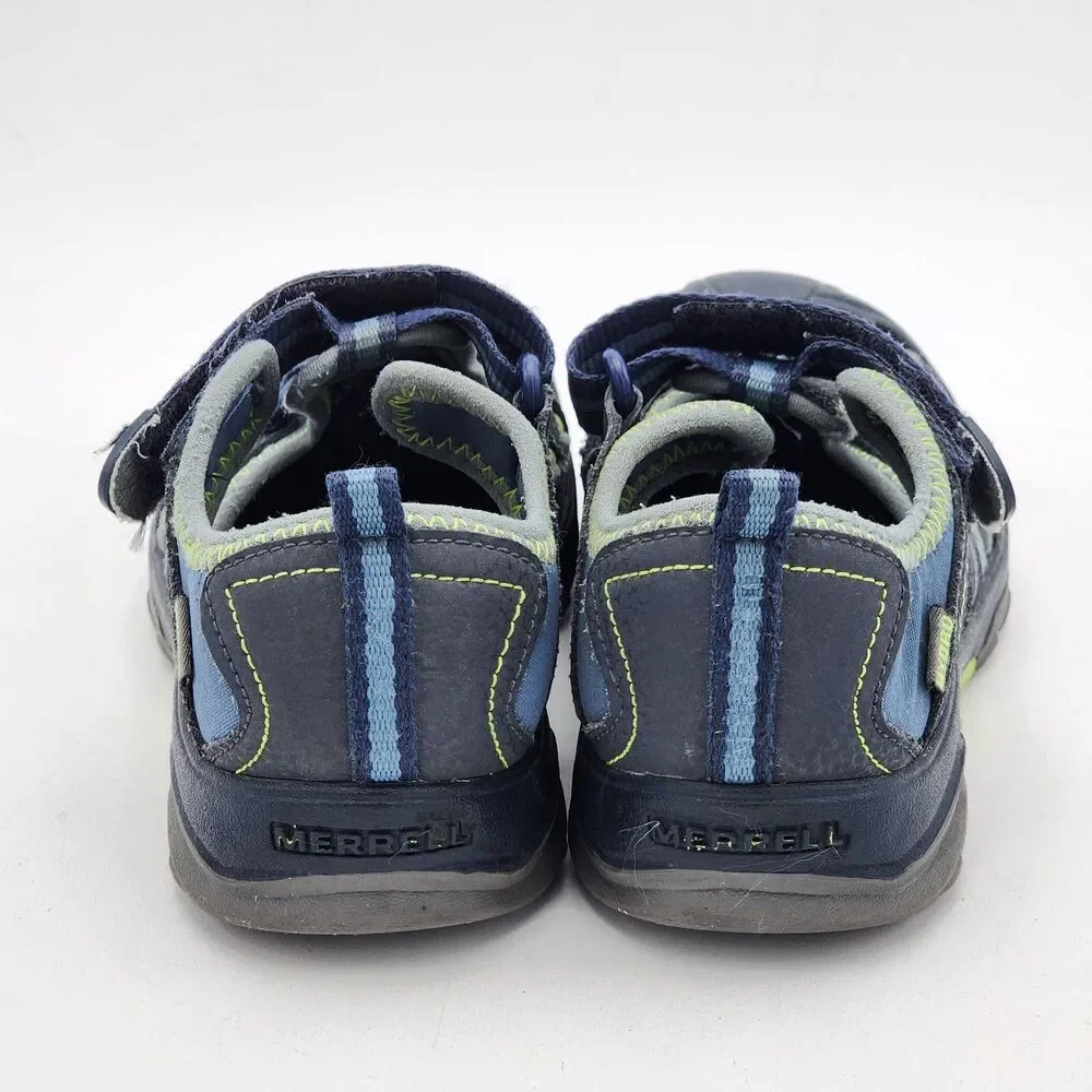 Merrell Kids Hydro Sport Water Sandals Navy Blue Green Little Kid's Size 1